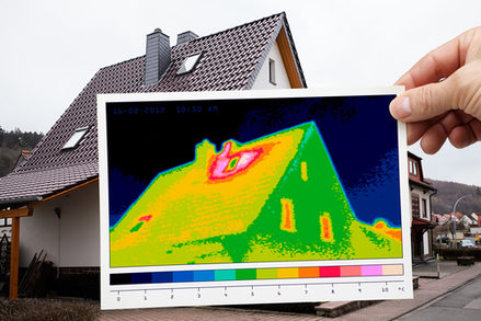 Mit einer Wärmebildkamera können Interessierte sehen, an welchen Stellen Energie verloren geht und wo das Haus gut isoliert ist.