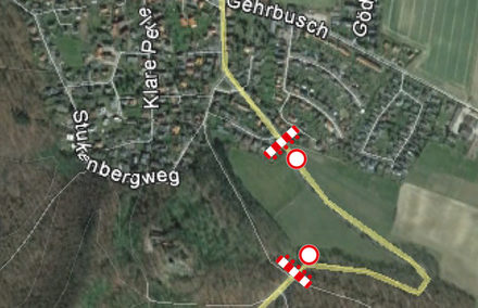 Die Burgbergstraße muss stadtauswärts für ca. drei Tage gesperrt werden.