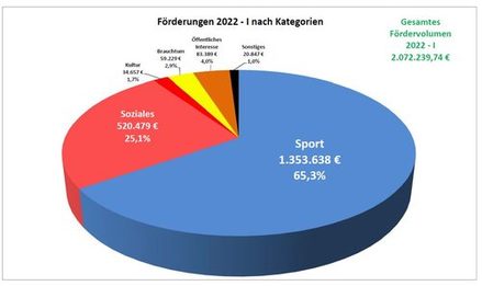 Grafik zu den geförderten Kategorien