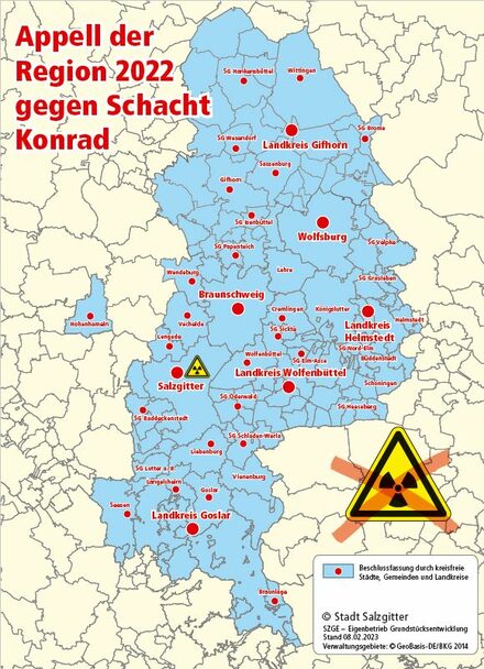 Karte der teilnehmenden Kommunen