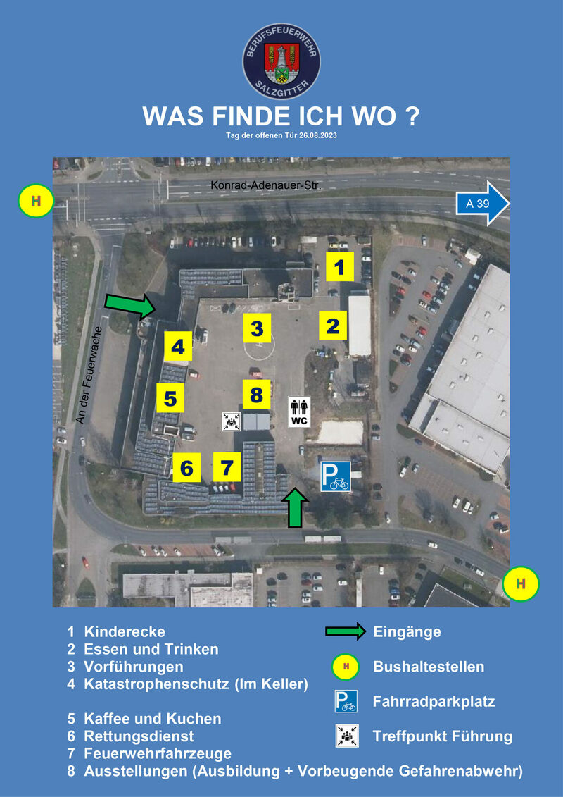 Lageplan Tag der offenen Tür