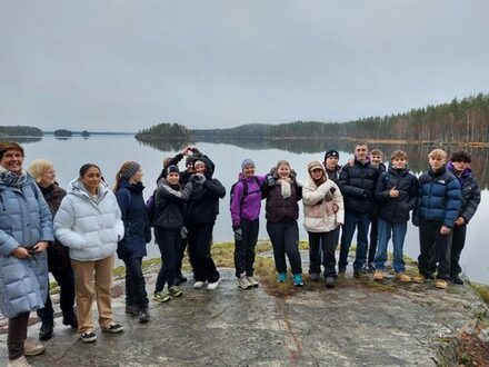 Bild der Gruppe am Saimasee