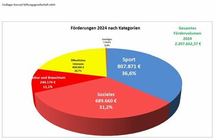 Grafik zu den Förderungen nach Kategorie