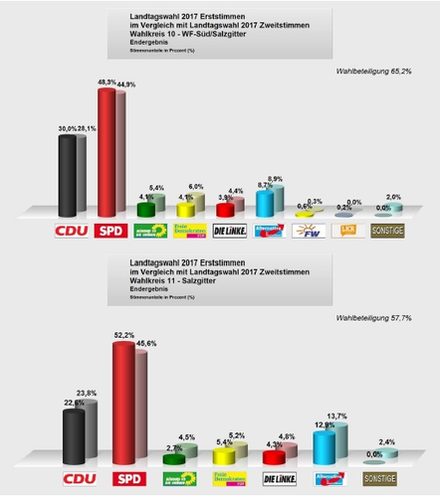 Ergebnis Wahlkreis 10 und 11