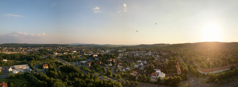 Blick über Salzgitter-Bad in Richtung Harz.