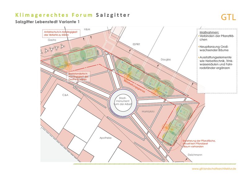 Planung Klimagerechtes Forum Salzgitter-Lebenstedt